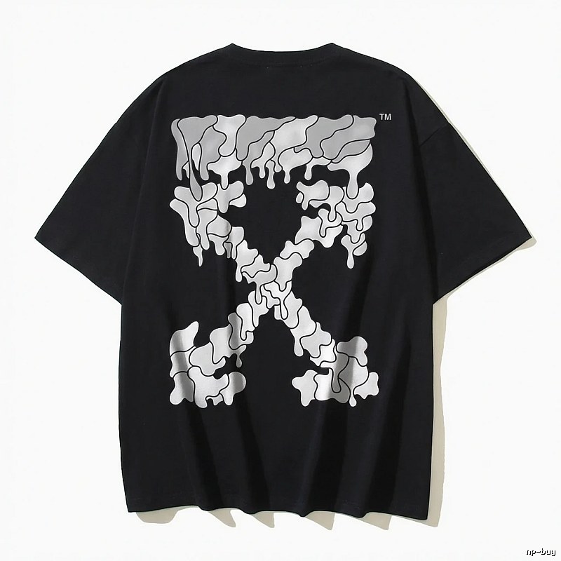 Off-White Lava Style Black T-shirt