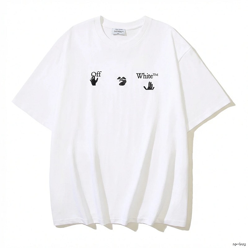 Off-White minimalist style white T-shirt