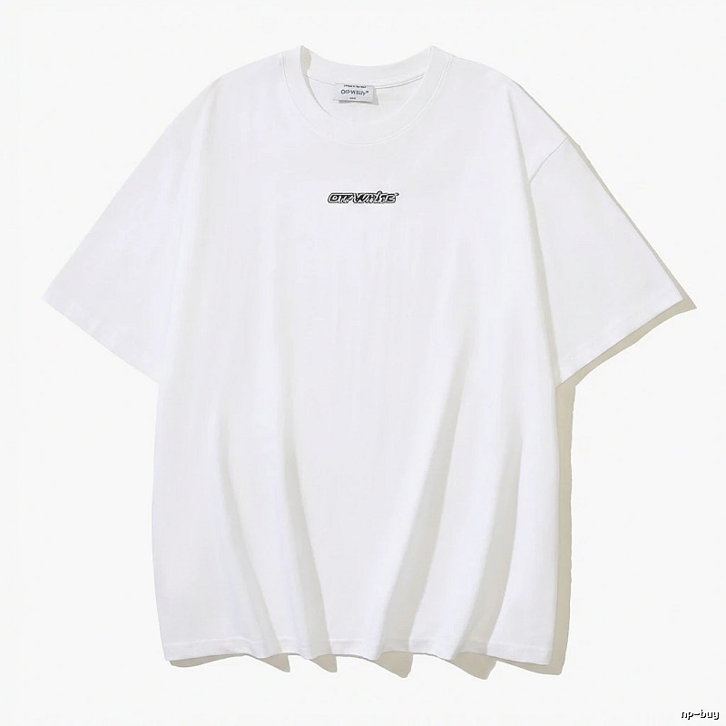 Off-White minimalist style white T-shirt