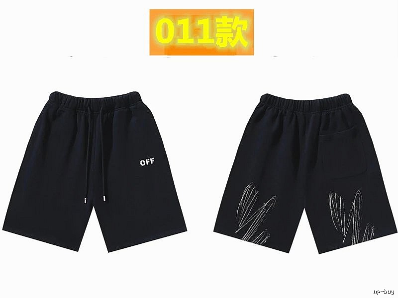 Off-White Style 011 Trendy Black Shorts
