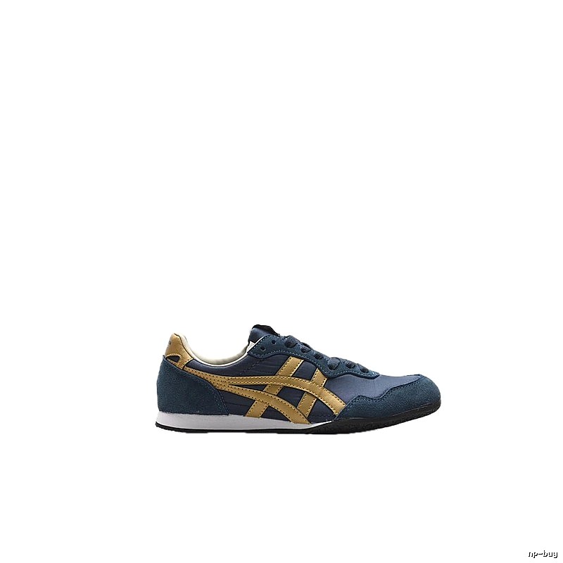 Onitsuka Tiger retro-style blue and gold sports shoes