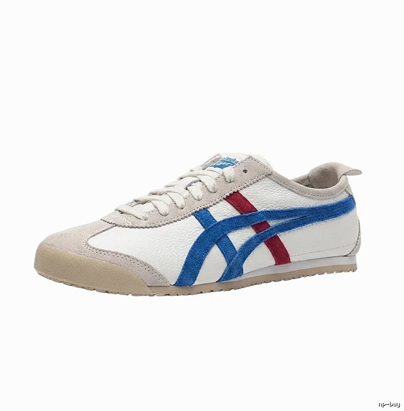 Onitsuka Tiger retro-style white, blue and red sports shoes