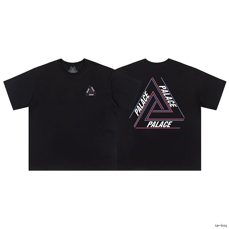Palace Triangle Print Street Style Black T-shirt