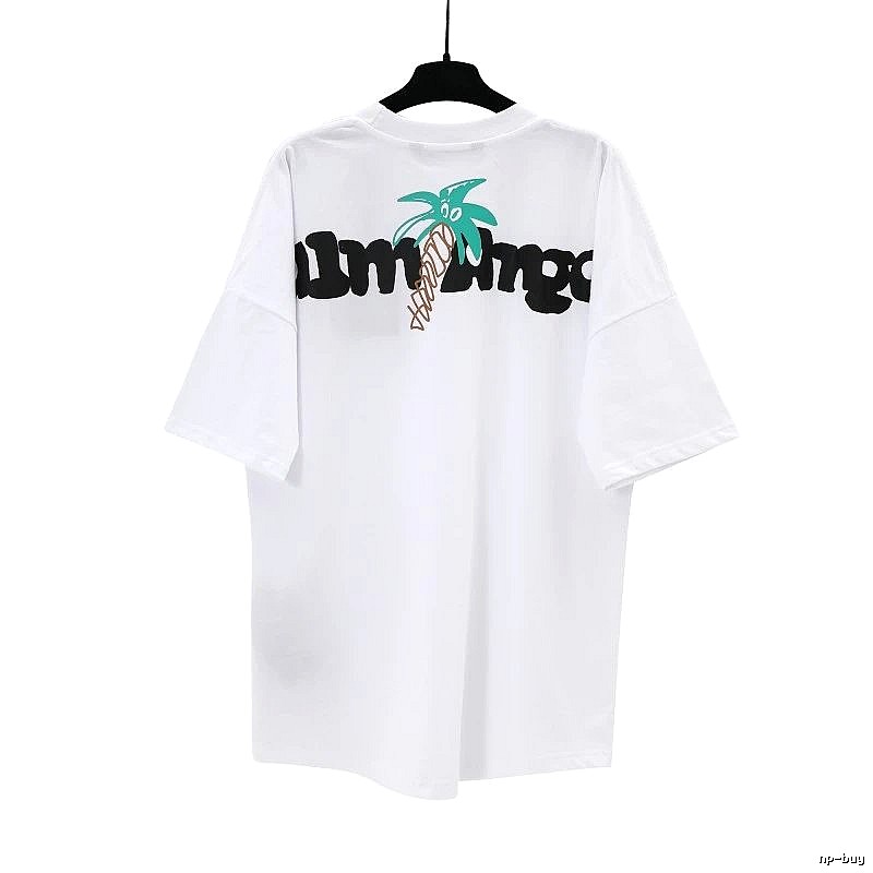 Palm Angels Classic Logo T-shirt White Palm Tree for Daily Styling