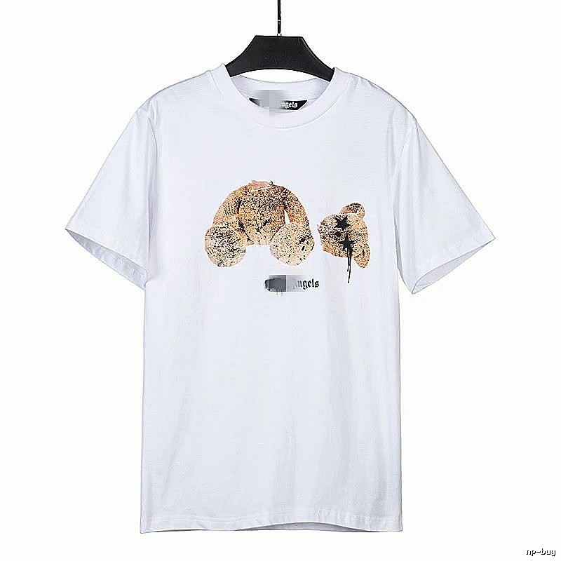 Palm Angels Gift Ready Bear graphic T-shirt White Colorful Bear with Standout Detail