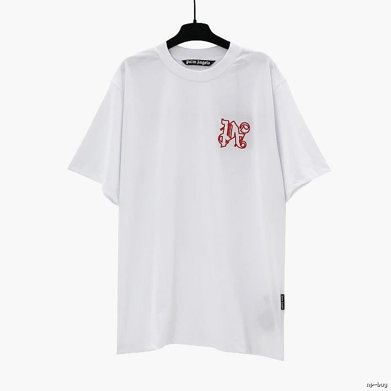 Palm Angels Lightweight Logo T-shirt White Palm Tree for Trend Styling