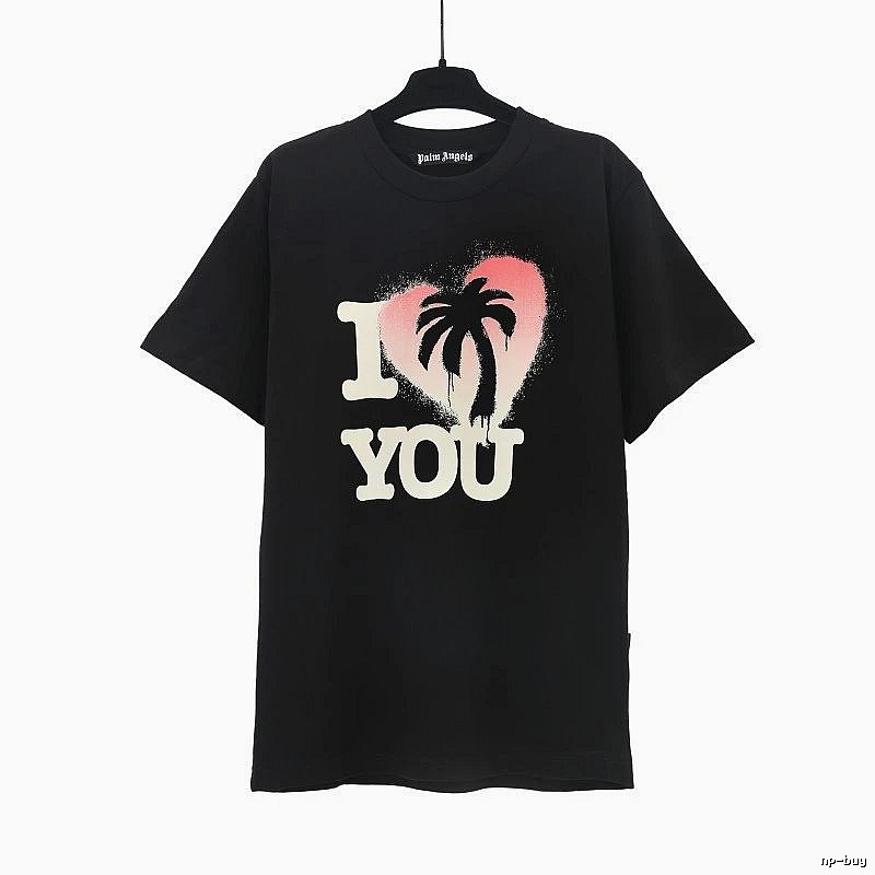 Palm Angels Monogram Logo T-shirt White Palm Tree for Layered Styling