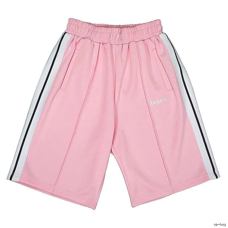 Palm Angels Monogram Track shorts Black Side Stripe for Layered Styling