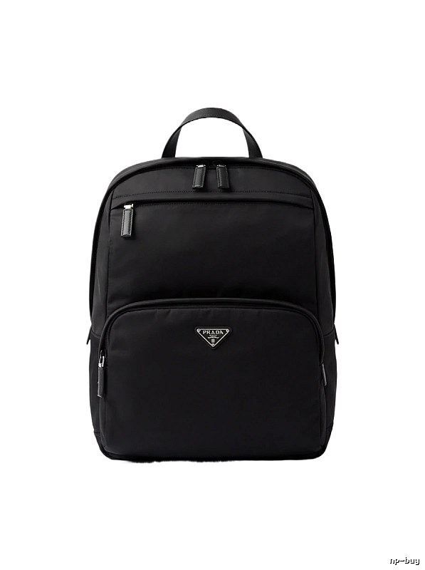 Prada classic simple style black backpack