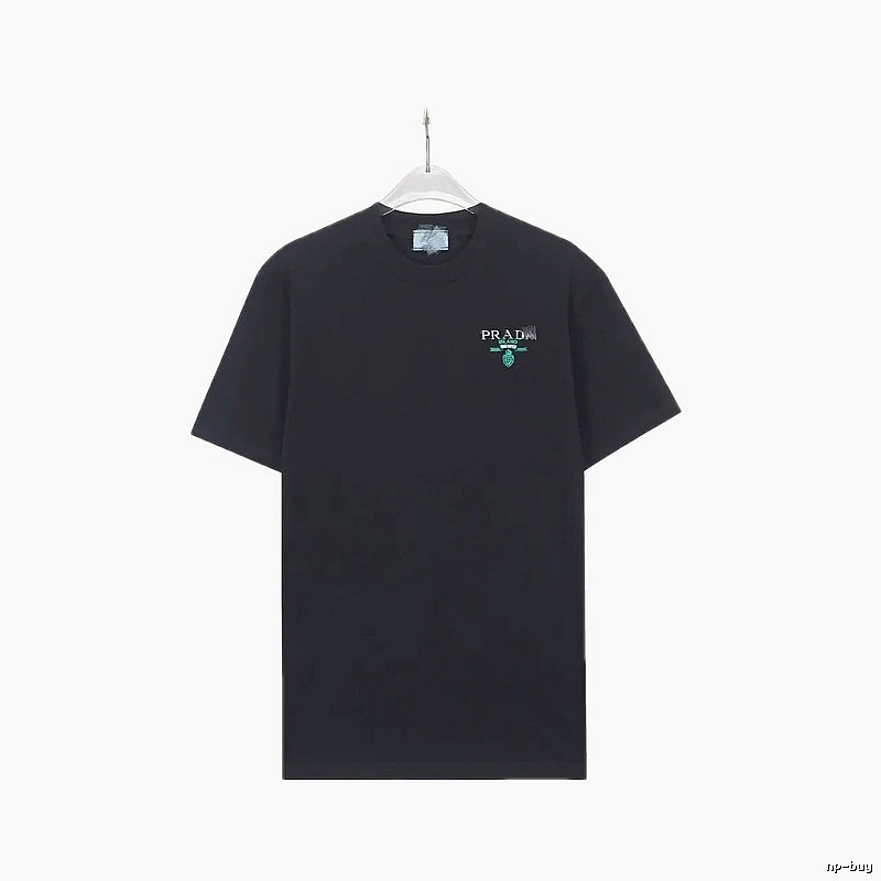 Prada Logo Minimalist Style Black T-Shirt