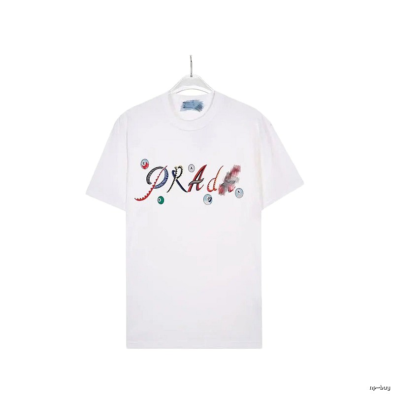 Prada Street Style White Short-sleeve T-shirt with Colorful Print