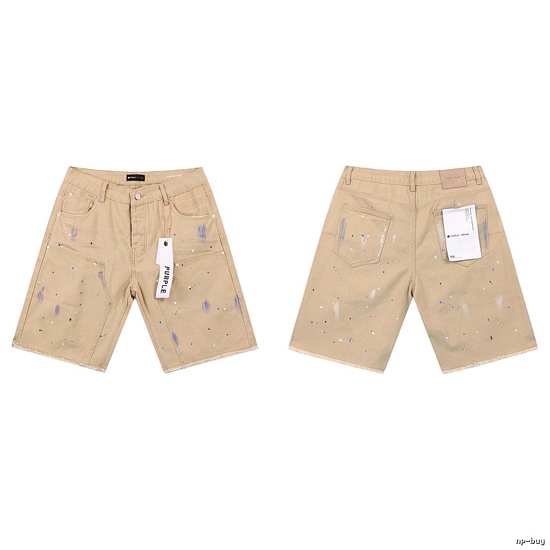 PurpleGodspeed Ink-splashing Style Khaki Shorts