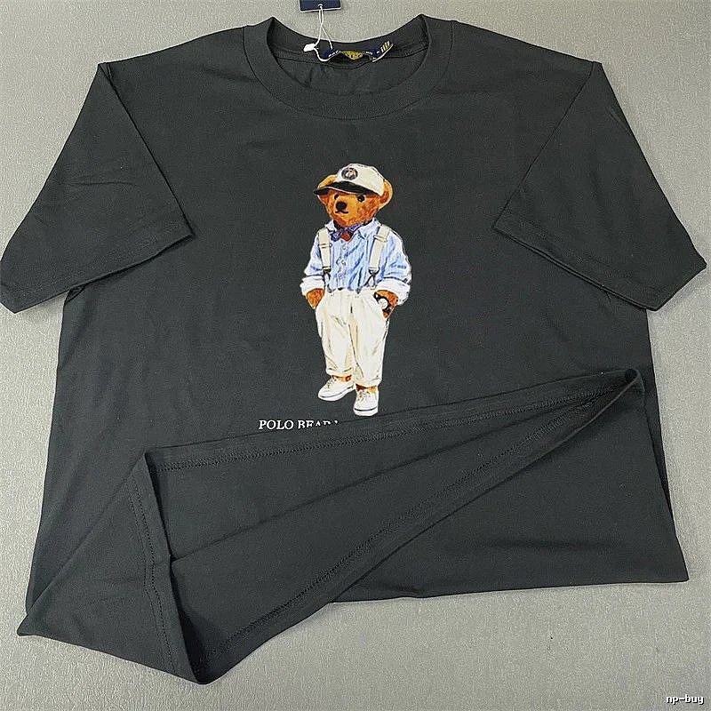 Ralph Lauren Bear Trendy Brand Black T-shirt