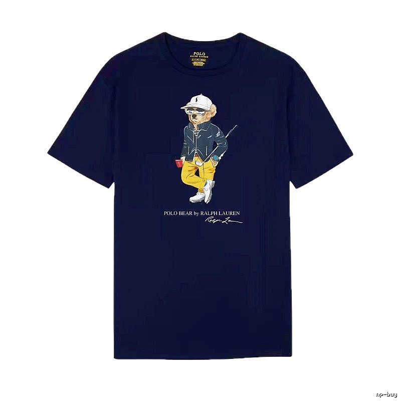 Ralph Lauren Bear Trendy Cool Sapphire Blue T-shirt
