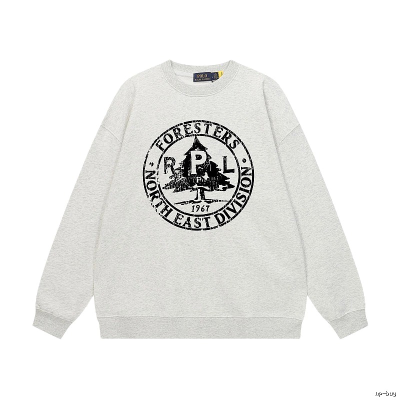Ralph Lauren grey-toned retro-style sweatshirt