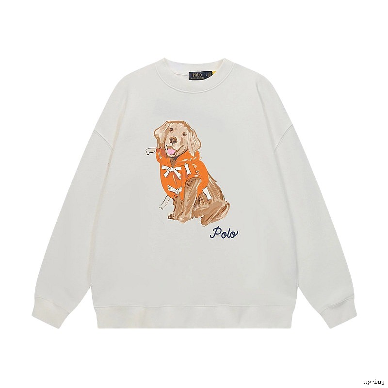 Ralph Lauren Polo Cute Pet Style White Sweatshirt