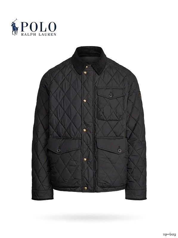 Ralph Lauren Polo Series Black Quilted Cotton Jacket
