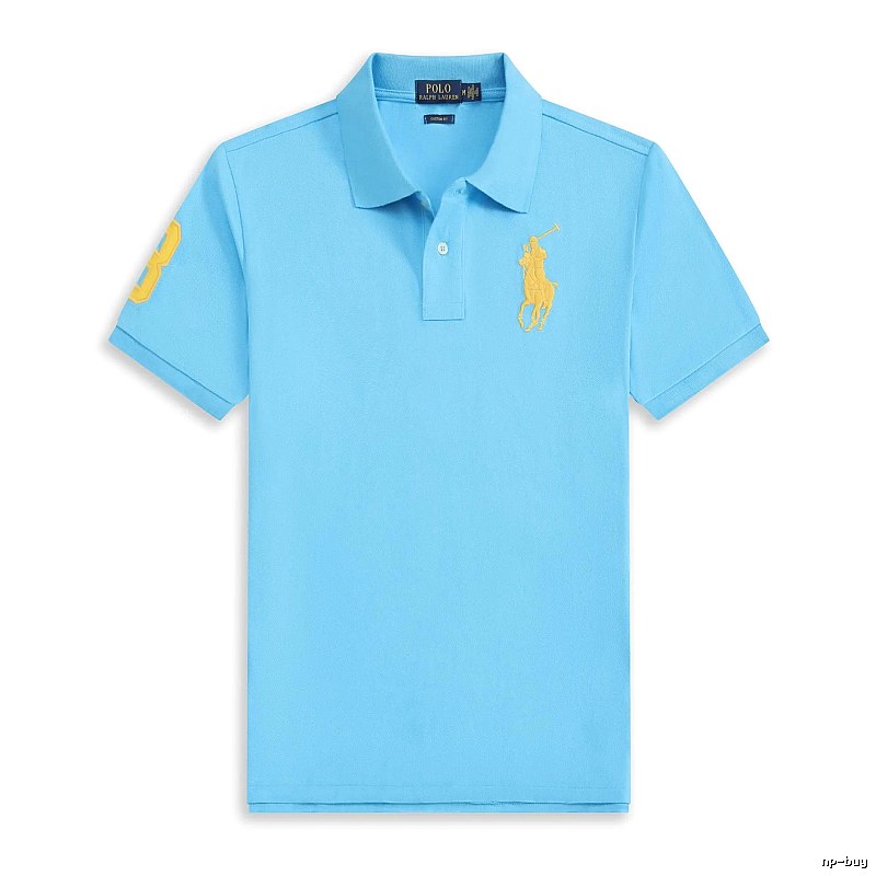 Ralph Lauren Polo series blue short-sleeved shirts