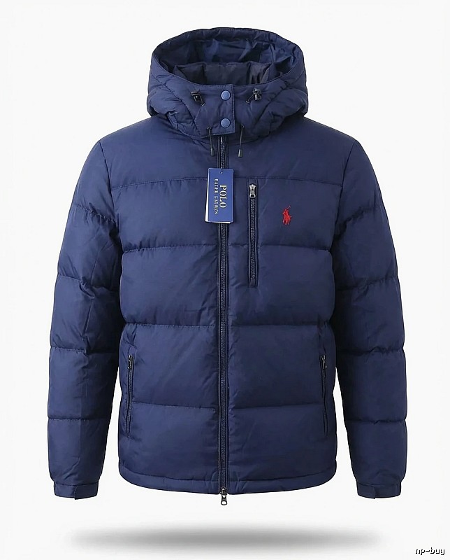 Ralph Lauren POLO Series Fashionable Navy Blue Down Jacket