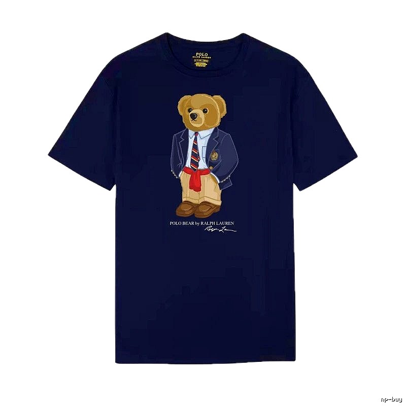 Ralph Lauren Teddy Bear Preppy Style Royal Blue T-shirt