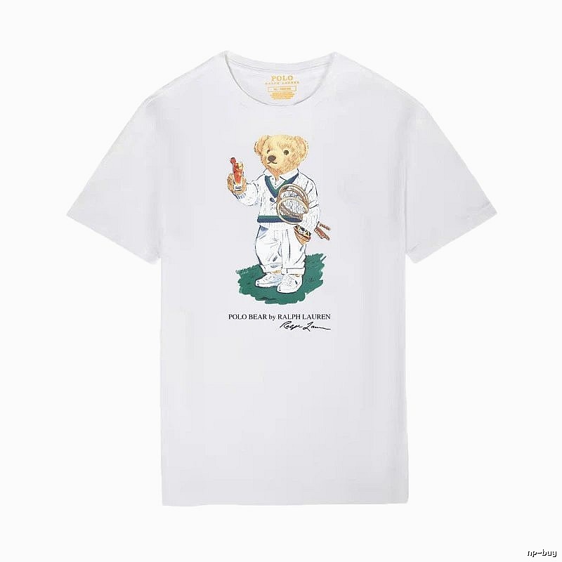 Ralph Lauren Teddy Bear Series White T-shirt