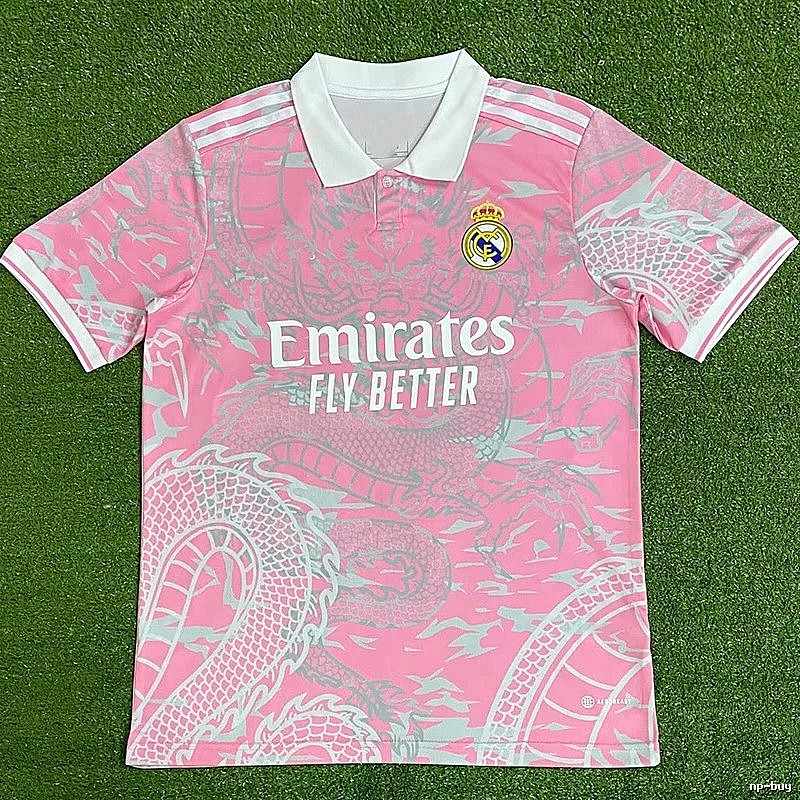 Real Madrid Red Dragon Soccer Jersey Travel Styling