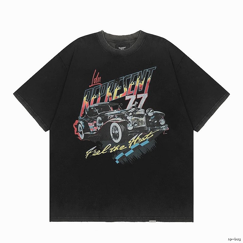 Represent American Retro Classic Car Black T-Shirt