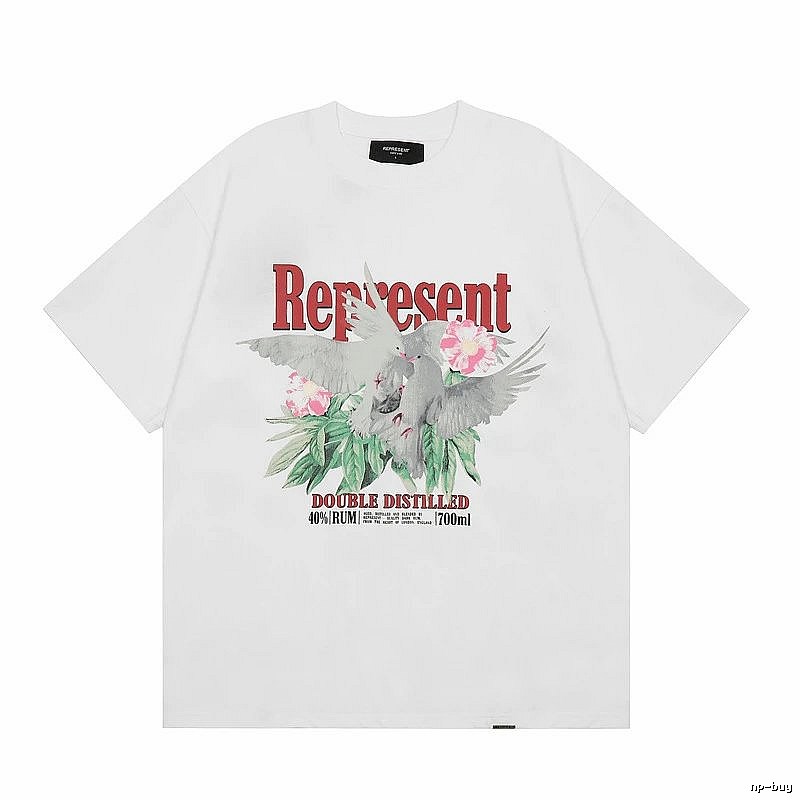 Represent Pigeon Vintage Style White T-shirt