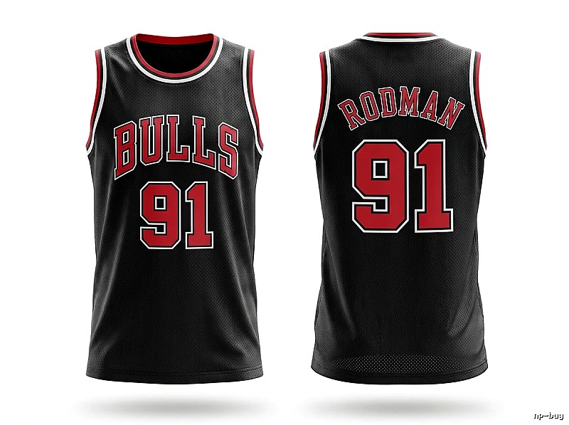 Retro-style jersey of Dennis Rodman of the Michael Jordan