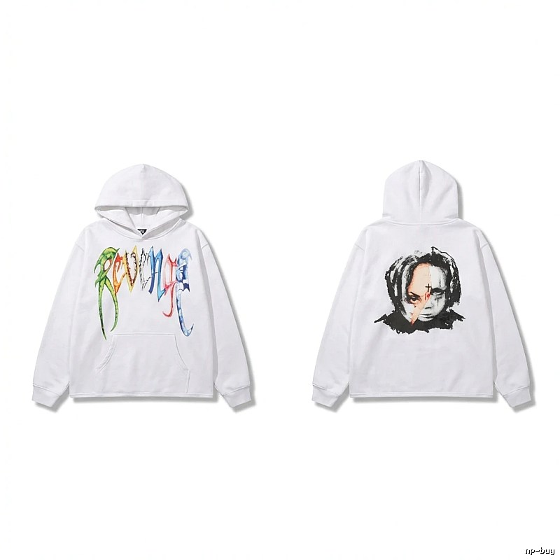 Revenge Colorful Graffiti Style White Hoodie