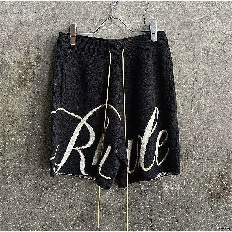 RHUDE Alphabet Wind Black Shorts