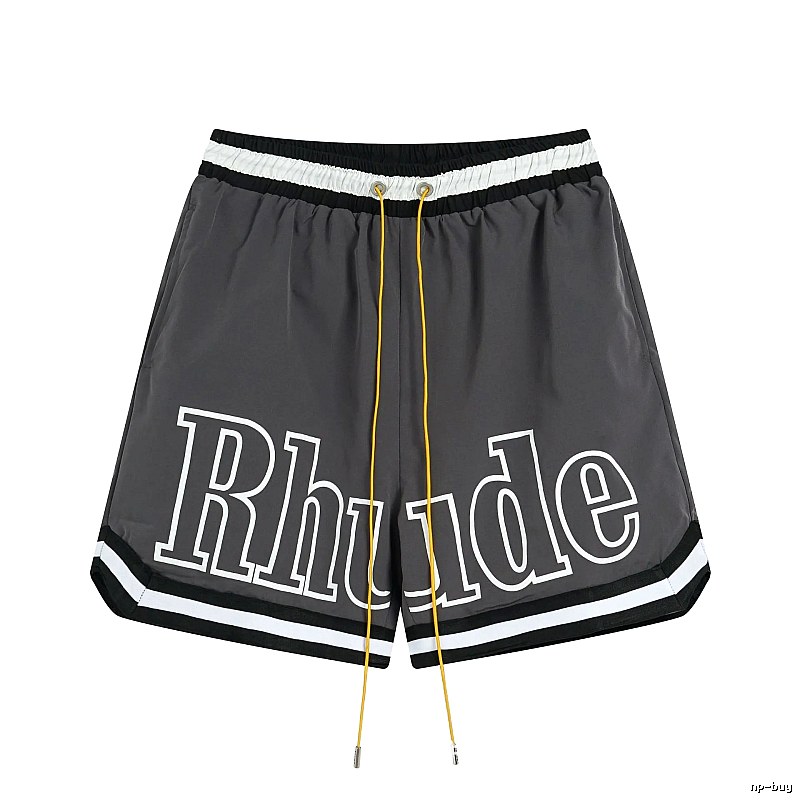 RHUDE letter - style grey shorts
