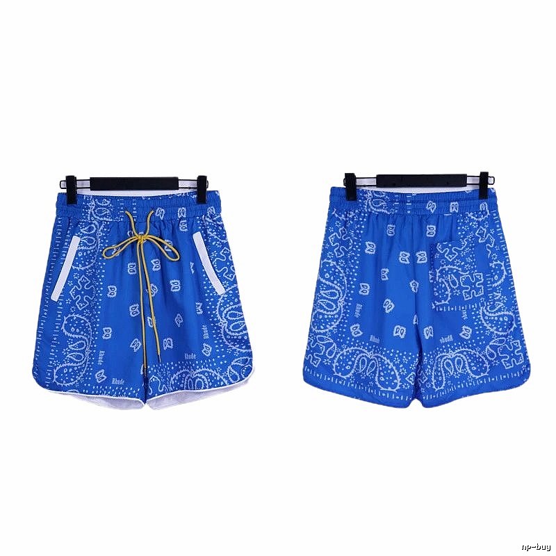 RHUDE Printed Casual Style Blue Shorts