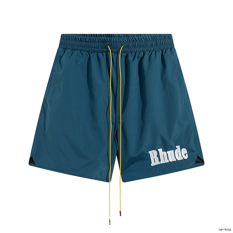 RHUDE sporty dark green shorts