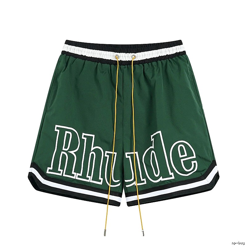 RHUDE sporty dark green shorts