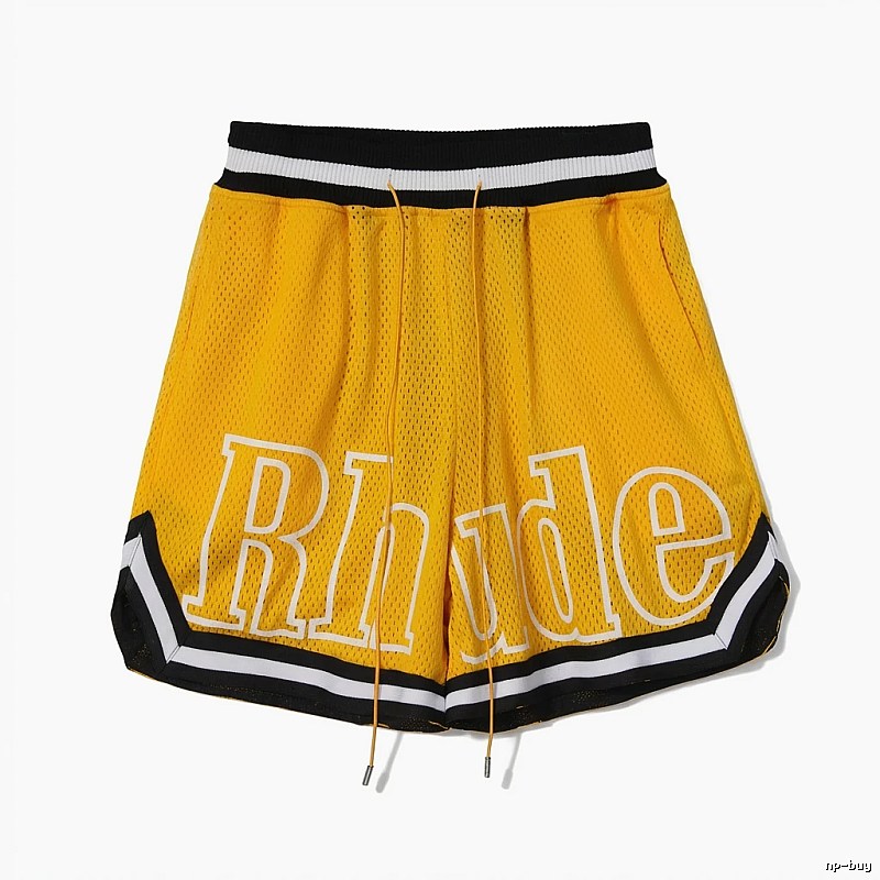 RHUDE sporty yellow shorts