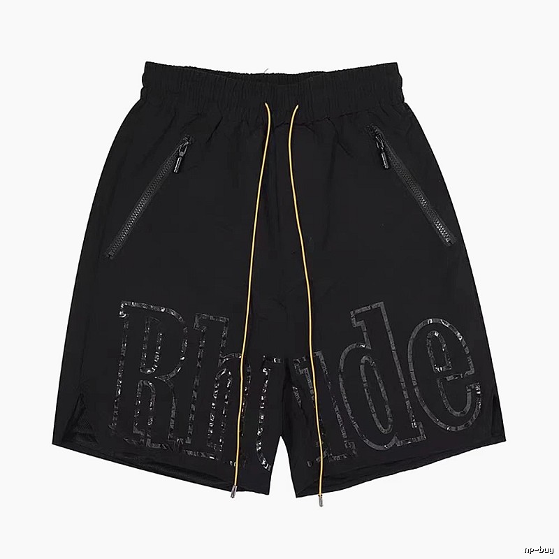 RHUDE trendy and cool style black shorts