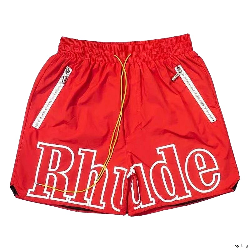 RHUDE trendy and cool style red shorts