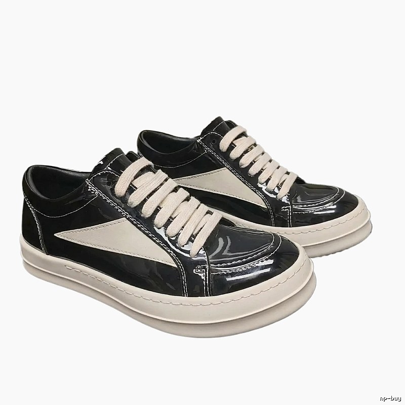 Rick Owens Dark Style Black and White Sneakers