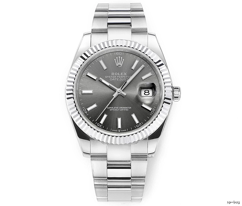 Silver And Gray Rolex Datejust Automatic Watch for occasion