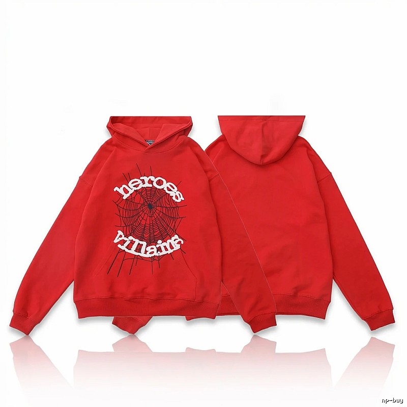 Sp5der Red Trendy and Cool Hoodie