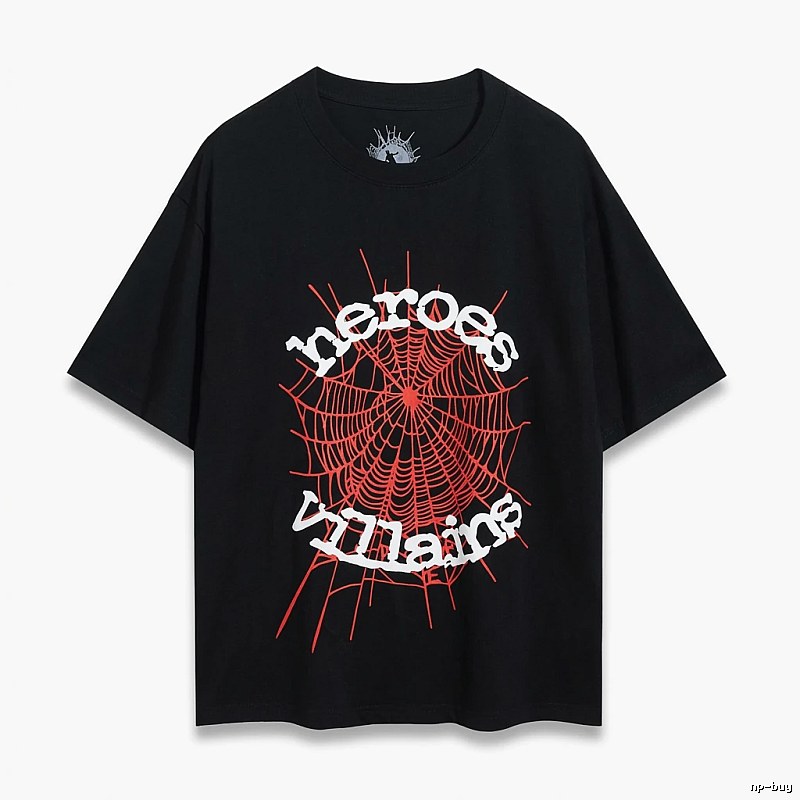 Sp5der Spider Web Style Black T-shirt