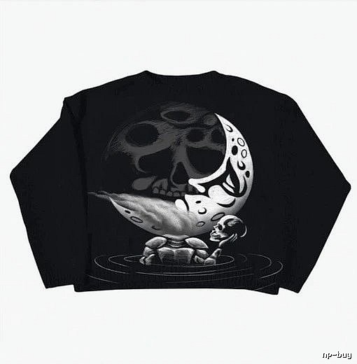 Sport Anime graphic sweater Black Knit Top for Warm Weather