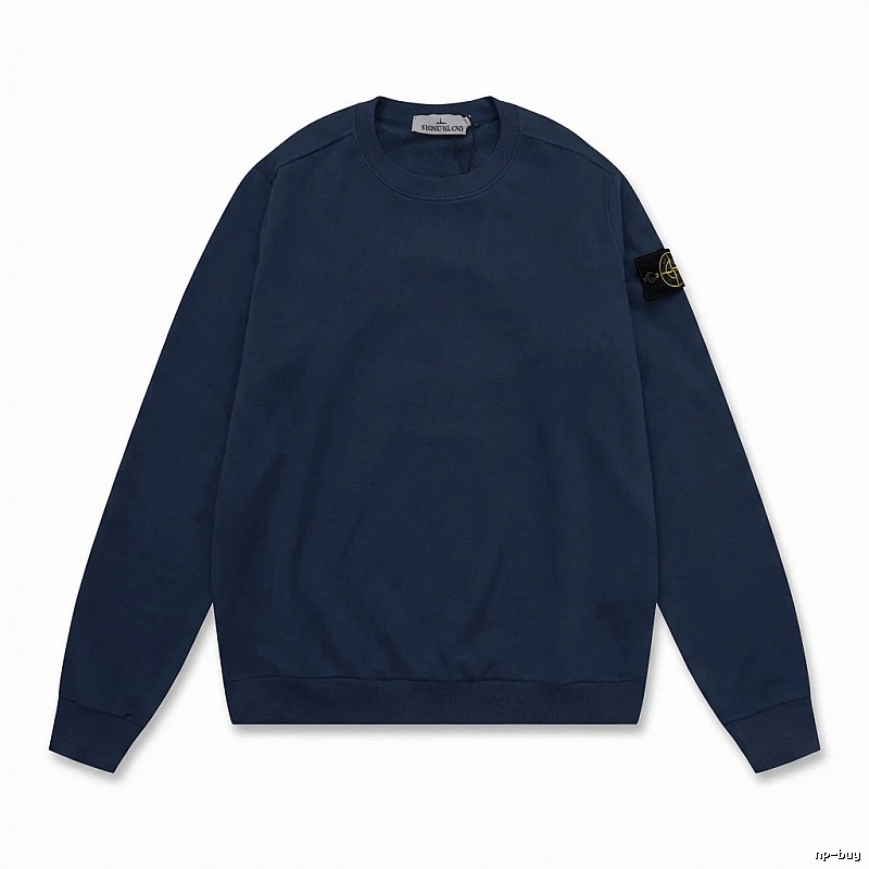 Stone Island basic dark navy blue sweatshirt