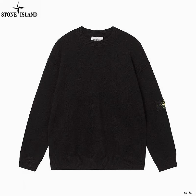 Stone Island Black Crewneck SweatShirt Travel Styling