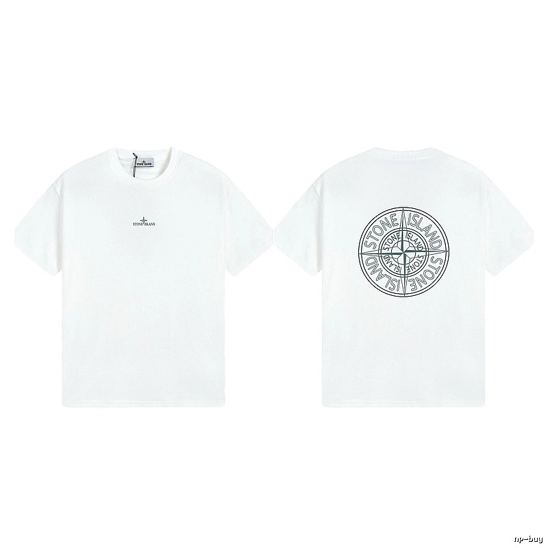 Stone Island Compass Series Street Style White T-Shirt