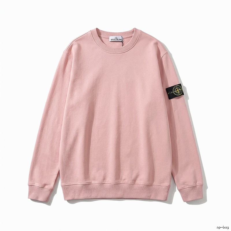 Stone Island minimalist style pink sweatshirt