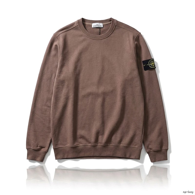 Stone Island Simple Style Coffee-colored Sweatshirt