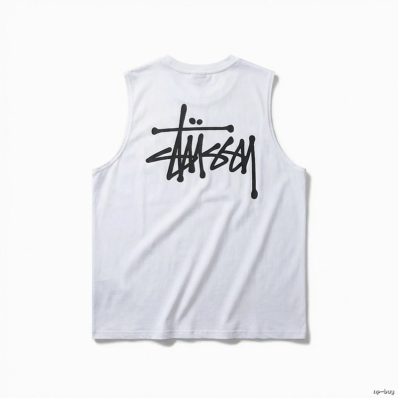Stussy basic simple white vest