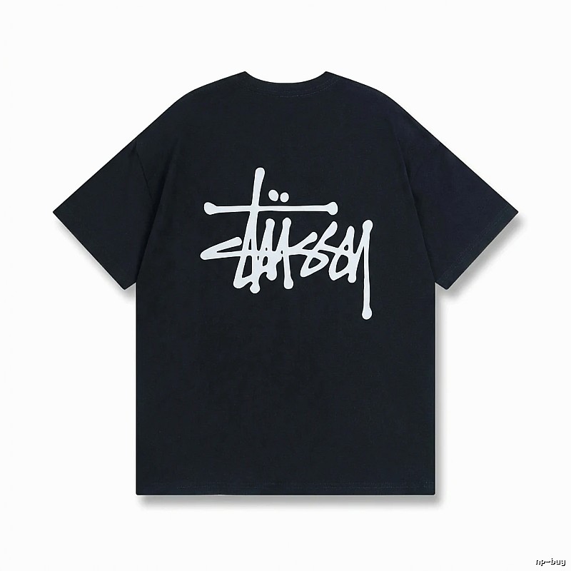 Stussy basic street style black T-shirt